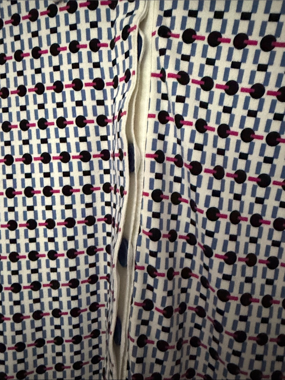 Tyler Boe Dixi Cup Polo Knit Dress Blue Geometric M - Picture 7 of 14